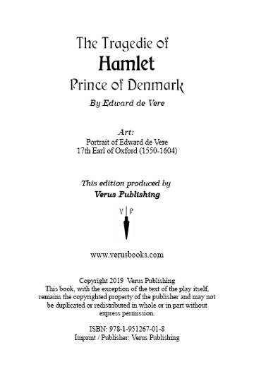 Hamlet Title Page